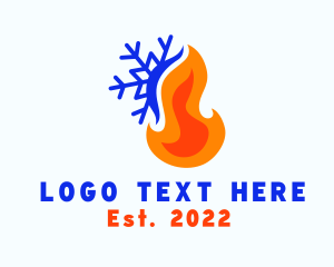 Torch - Snow Fire Thermal logo design