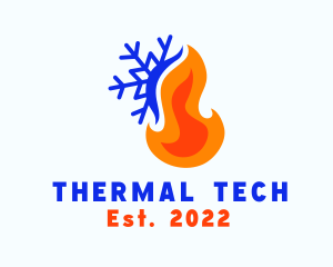 Snow Fire Thermal  logo design