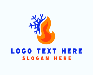 Industrial - Snow Fire Thermal logo design