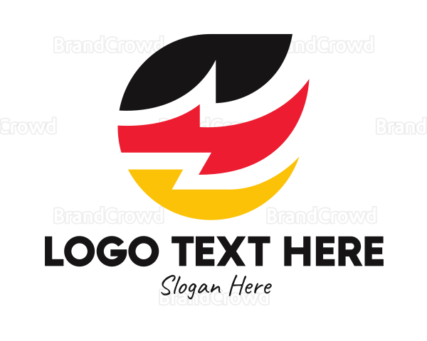 German Zigzag Flag Logo