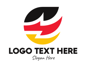 National - German Zigzag Flag logo design