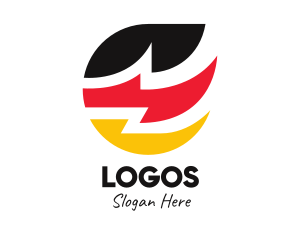 Nation - German Zigzag Flag logo design
