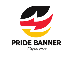 German Zigzag Flag  logo design