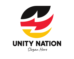 German Zigzag Flag  logo design