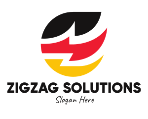 German Zigzag Flag  logo design