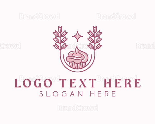 Icing Cupcake Pastry Logo