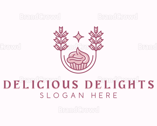 Icing Cupcake Pastry Logo