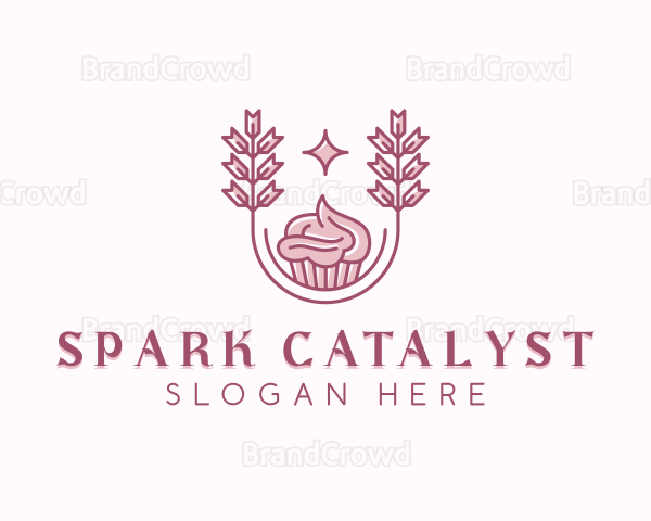 Icing Cupcake Pastry Logo