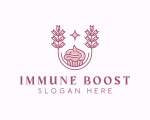 Icing Cupcake Pastry  Logo