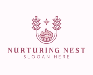 Icing Cupcake Pastry  Logo