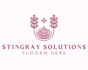 Icing Cupcake Pastry  Logo