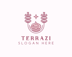 Icing Cupcake Pastry  Logo