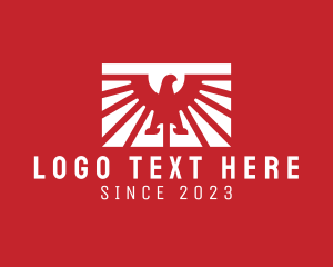 Animal - Minimalist Eagle Flag logo design