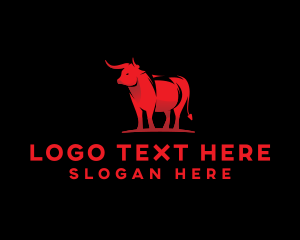 Rodeo - Buffalo Bull Ox logo design