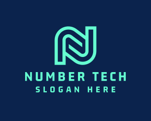 Modern Tech Letter N  logo design