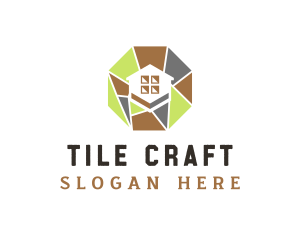 Tiling Renovation Construction logo design