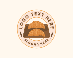 Bread - Croissant Bread Baking logo design