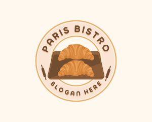 Croissant Bread Baking logo design