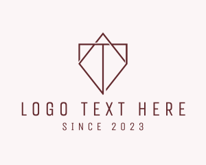 Real Estate - Red Diamond Letter T logo design