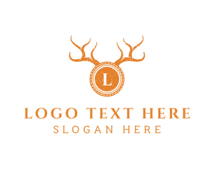 Rustic Antlers Hunting Logo