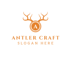 Rustic Antlers Hunting logo design