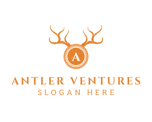 Rustic Antlers Hunting logo design