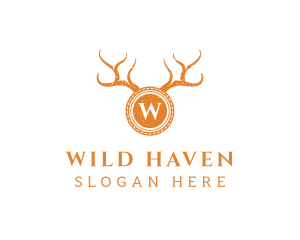 Rustic Antlers Hunting logo design