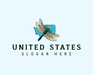 Washington Dragonfly Insect logo design