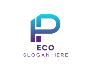 Corporate - Digital Technology Letter P logo design