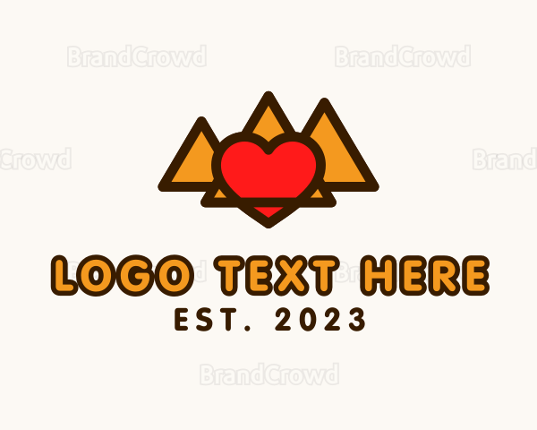 Egypt Pyramid Heart Logo