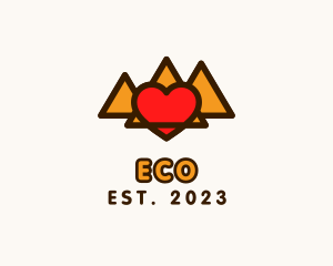 Heart - Egypt Pyramid Heart logo design