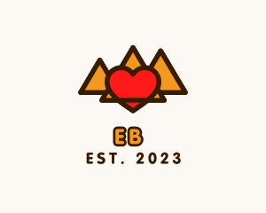 Egyptian - Egypt Pyramid Heart logo design