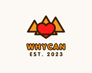 Egypt Pyramid Heart  logo design