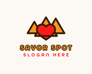 Egypt Pyramid Heart  logo design