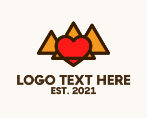 Egypt - Egypt Pyramid Heart logo design