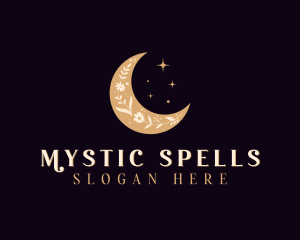 Floral Mystic Moon logo design