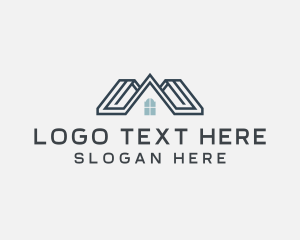 Roofing - House Roof Apartment logo design