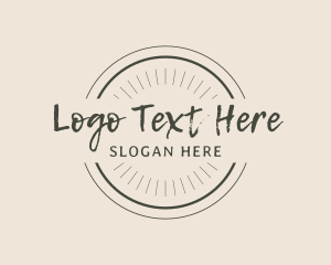 Textile - Graffiti Circle Wordmark logo design
