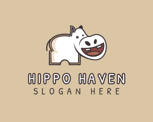 Hippopotamus Toast Bread logo design