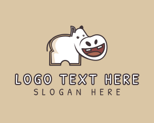 Toast - Hippopotamus Toast Bread logo design