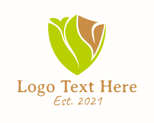 Leaf - Garden Shovel Crest logo design