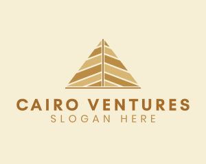 Cairo - Gold Pyramid Banking logo design