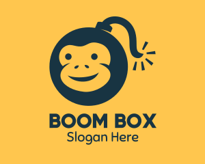 Explosion - Chimpanzee Monkey Bomb logo design