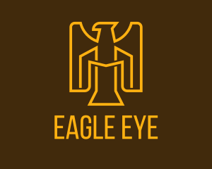 Golden Royal Eagle  logo design