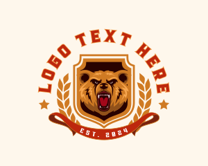 Zoo - Wildlife Grizzly Bear logo design