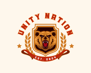 Wildlife Grizzly Bear logo design