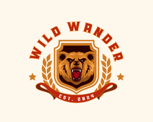 Wildlife Grizzly Bear logo design