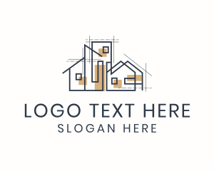 Lines - House Building Structure logo design