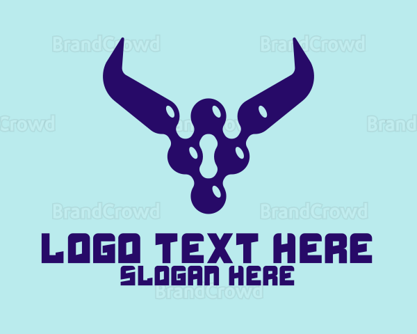 Digital Blue Horns Logo