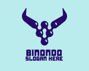 Security Agency - Digital Blue Horns logo design